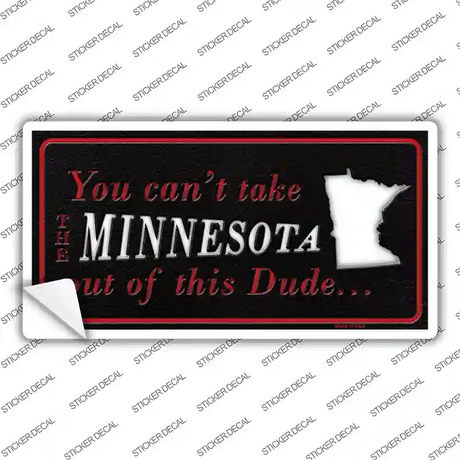 Minnesota Dude Novelty Sticker Decal Small