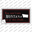 Montana Dude Novelty Sticker Decal Small