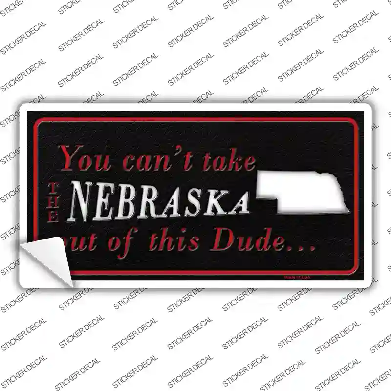 Nebraska Dude Novelty Sticker Decal Small