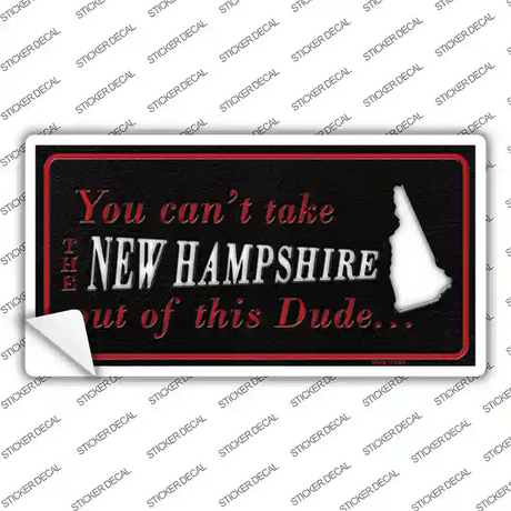 New Hampshire Dude Novelty Sticker Decal Small