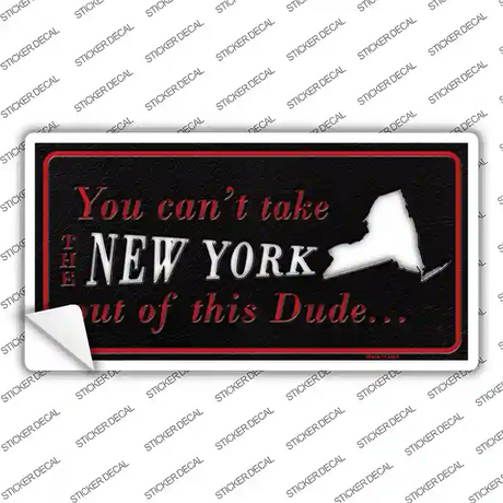 New York Dude Novelty Sticker Decal Small