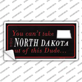 North Dakota Dude Novelty Sticker Decal Small