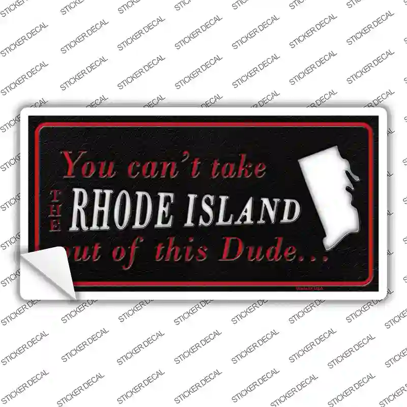 Rhode Island Dude Novelty Sticker Decal Small