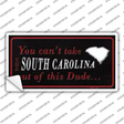 South Carolina Dude Novelty Sticker Decal Small