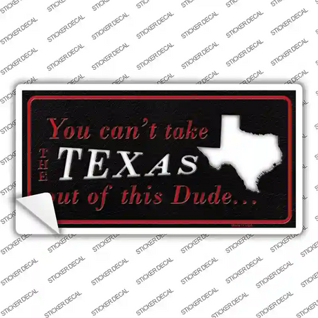 Texas Dude Novelty Sticker Decal Small