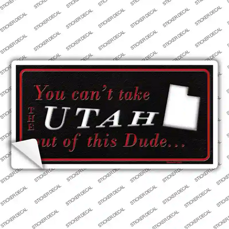 Utah Dude Novelty Sticker Decal Small