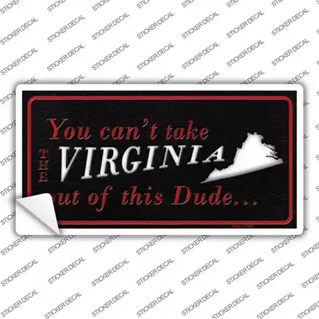 Virginia Dude Novelty Sticker Decal Small