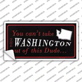 Washington Dude Novelty Sticker Decal Small