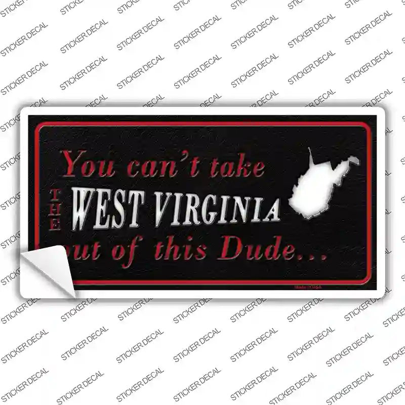 West Virginia Dude Novelty Sticker Decal Small