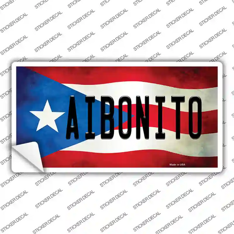 Aibonito Puerto Rico Flag Novelty Sticker Decal Small