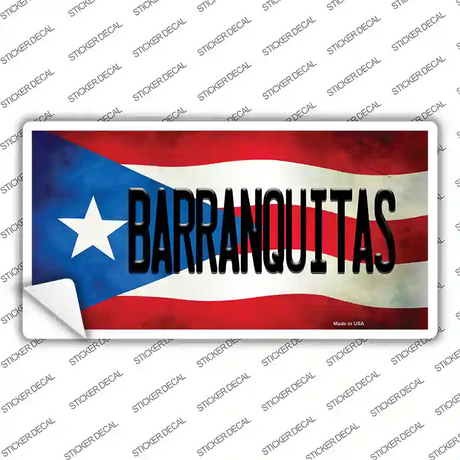 Barranquitas Puerto Rico Flag Novelty Sticker Decal Small