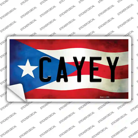 Cayey Puerto Rico Flag Novelty Sticker Decal Small