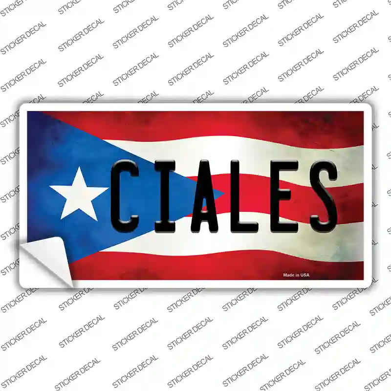 Ciales Puerto Rico Flag Novelty Sticker Decal