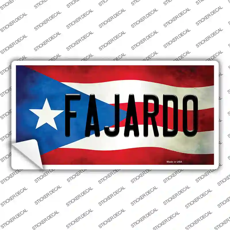 Fajardo Puerto Rico Flag Novelty Sticker Decal