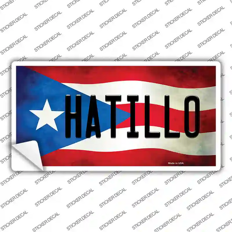 Hatillo Puerto Rico Flag Novelty Sticker Decal Small