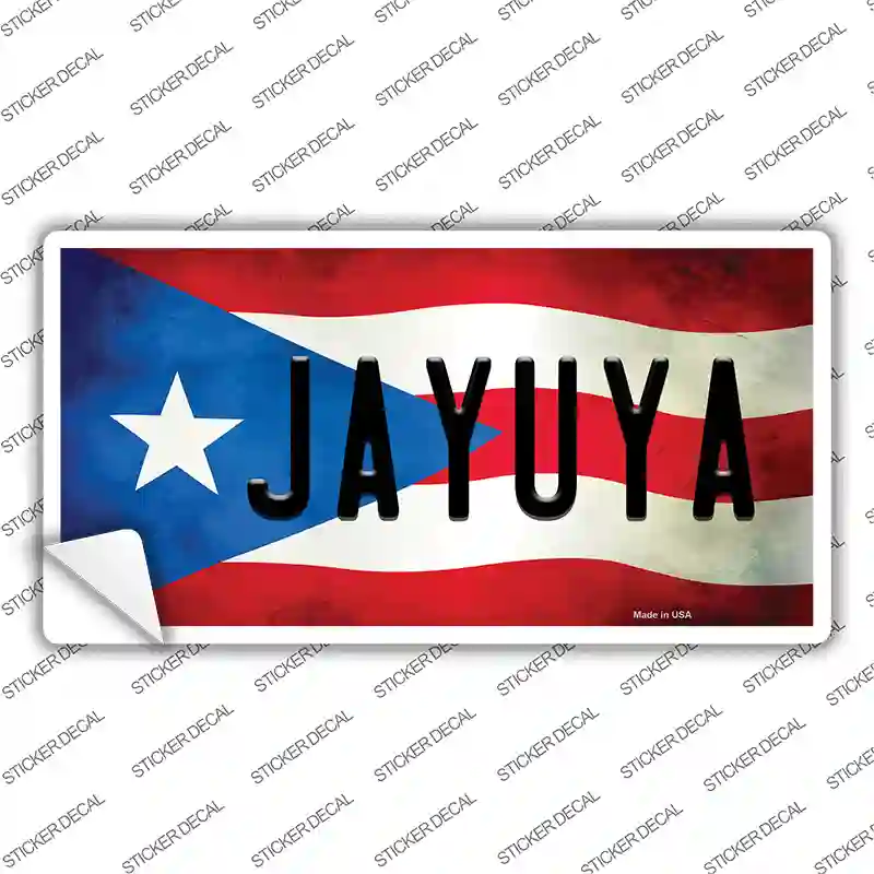 Jayuya Puerto Rico Flag Novelty Sticker Decal Small