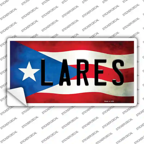 Lares Puerto Rico Flag Novelty Sticker Decal Small