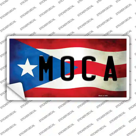 Moca Puerto Rico Flag Novelty Sticker Decal Small