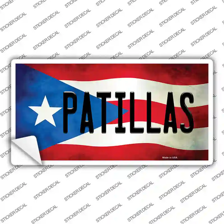 Patillas Puerto Rico Flag Novelty Sticker Decal Small