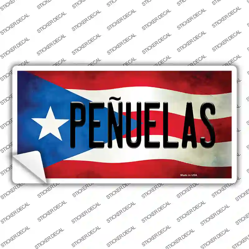 Penuelas Puerto Rico Flag Novelty Sticker Decal Small