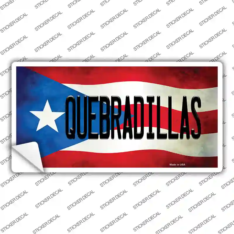 Quebradillas Puerto Rico Flag Novelty Sticker Decal Small