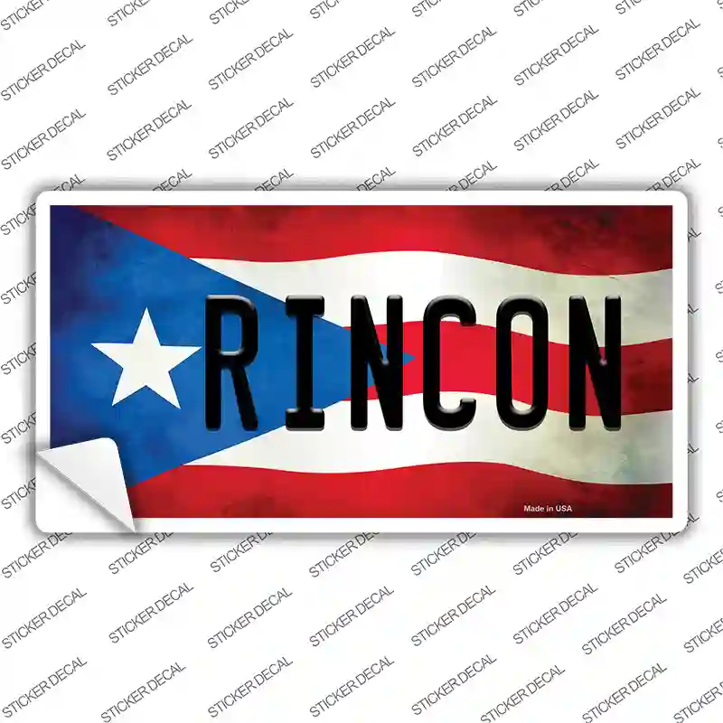 Rincon Puerto Rico Flag Novelty Sticker Decal Small