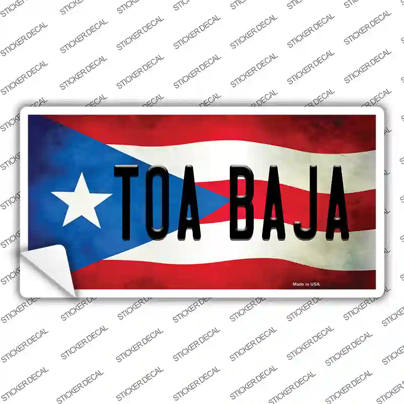 Toa Baja Puerto Rico Flag Novelty Sticker Decal Small