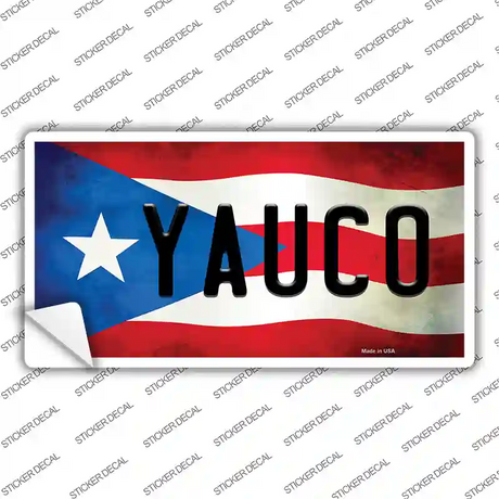 Yauco Puerto Rico Flag Novelty Sticker Decal Small