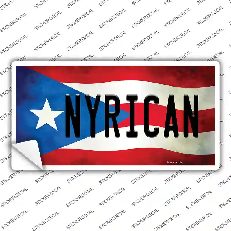 Nyrican Puerto Rico Flag Novelty Sticker Decal Small