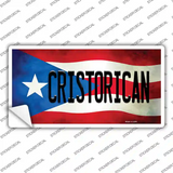 Christorican Puerto Rico Flag Novelty Sticker Decal Small