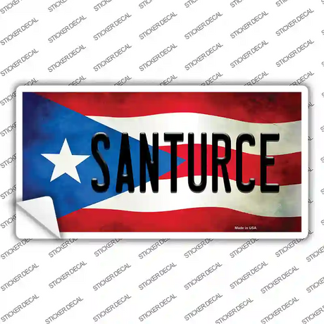 Santurce Puerto Rico Flag Novelty Sticker Decal Small