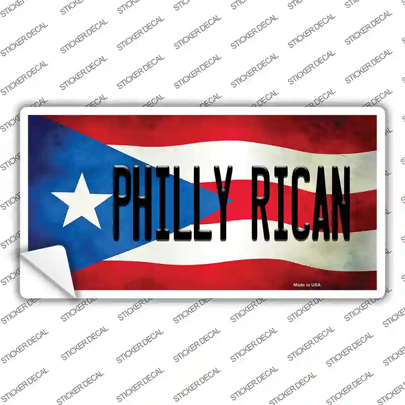 Philly Rican Puerto Rico Flag Novelty Sticker Decal Small