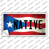 Native Puerto Rico Flag Novelty Sticker Decal Small