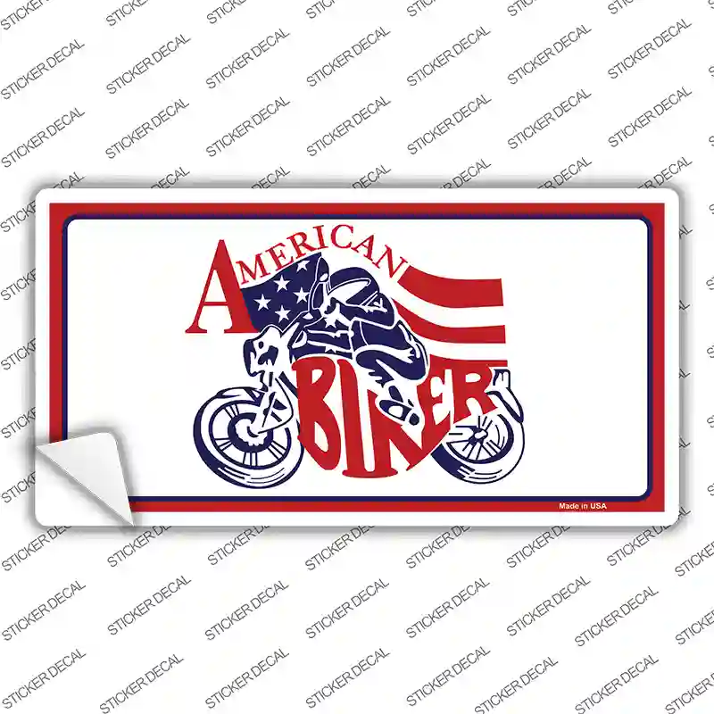 American Patriotic Biker Novelty Sticker Decal | Smart Blonde