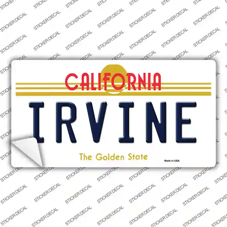 Irvine California Novelty Sticker Decal Small