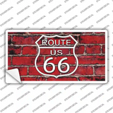 Route 66 Red Brick Wall Novelty Sticker Decal