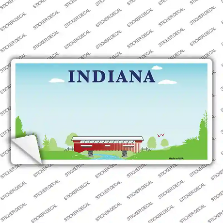 Indiana Recycle State Blank Novelty Sticker Decal Small