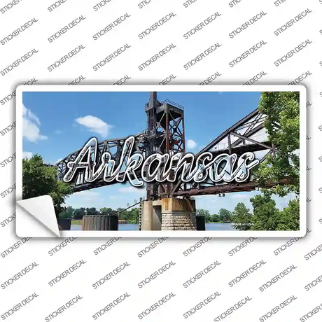 Arkansas Rusty Bridge State Novelty Sticker Decal Small