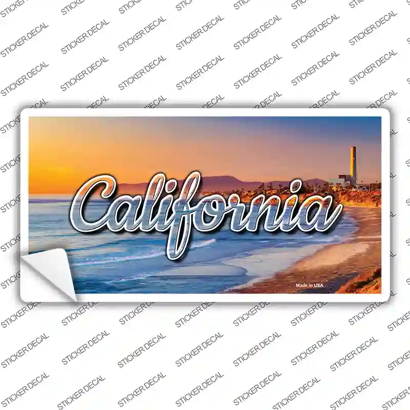 California Beach State Novelty Sticker Decal Small