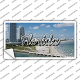 Florida White Sand Beach State Novelty Sticker Decal Small