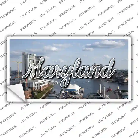 Maryland River Skyline State Novelty Sticker Decal Small