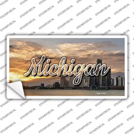 Michigan City Sunset State Novelty Sticker Decal Small