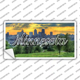 Minnesota City Skyline Sunset State Novelty Sticker Decal Small