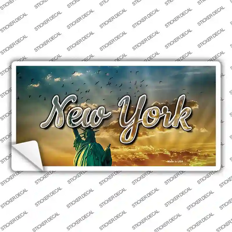 New York Lady Liberty Skyline State Novelty Sticker Decal Small