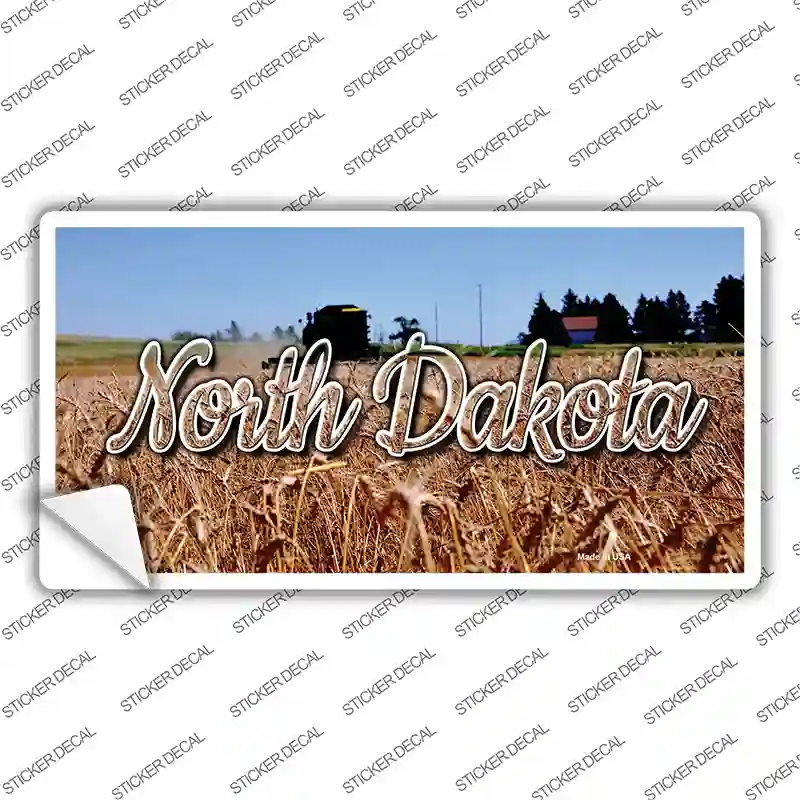 North Dakota Wheat Farm State Novelty Sticker Decal Small