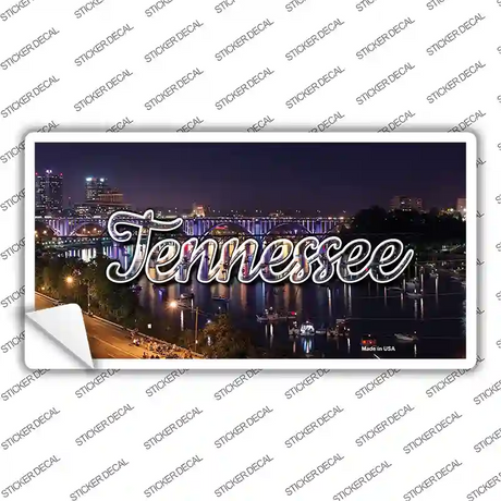 Tennessee Bridge Lights State Novelty Sticker Decal Small