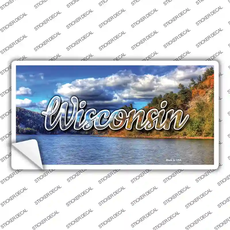 Wisconsin Colorful Lake State Novelty Sticker Decal Small