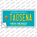 Taosena Teal New Mexico Novelty Sticker Decal Small