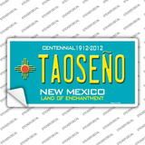 Taoseno Teal New Mexico Novelty Sticker Decal Small