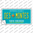 Des Montes Teal New Mexico Novelty Sticker Decal Small